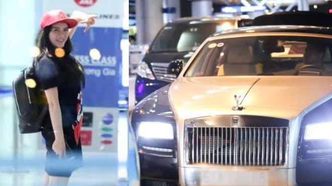 Lý Nhã Kỳ đi xe Rolls Royce hàng chục tỷ ra sân bay sang Pháp dự Cannes