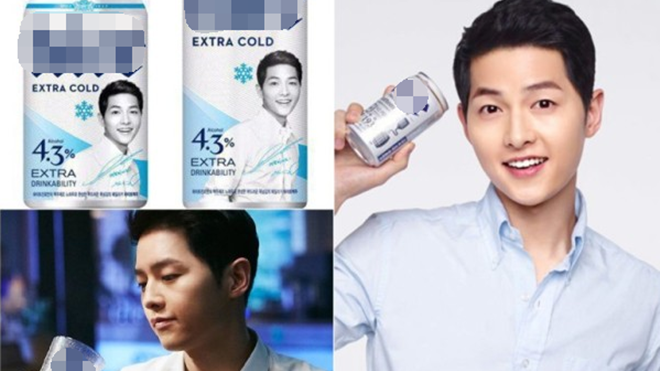 Tranh cãi việc Song Joong Ki được in hình trên lon bia