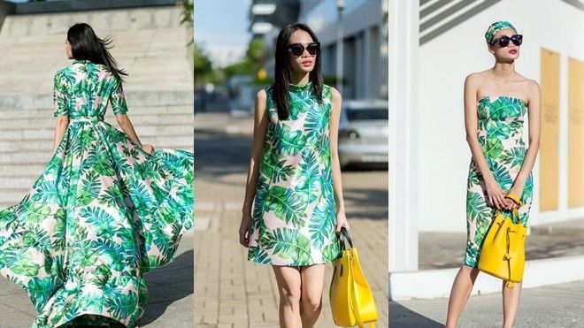 Mặc đẹp cùng mốt hoạ tiết cây lá nhiệt đới