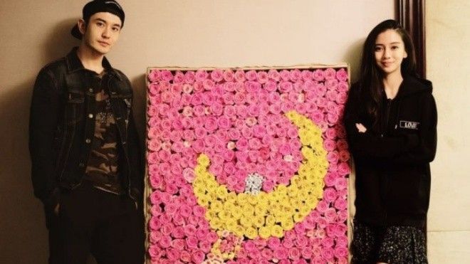 Huỳnh Hiểu Minh tặng vợ 527 bông hoa hồng kỷ niệm ngày kết hôn