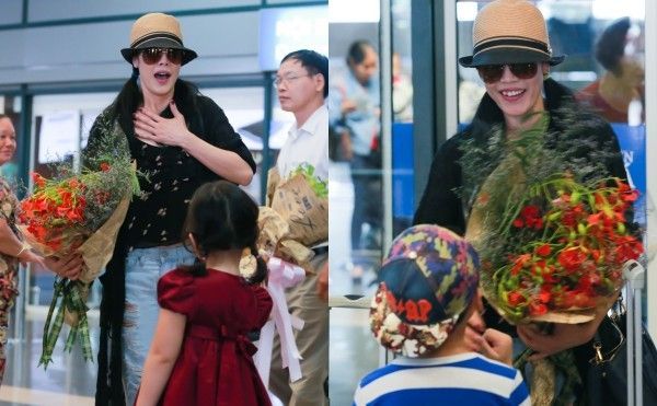 Fan nhí đội nắng ra sân bay đón Thu Phương