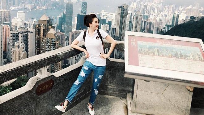 Bảo Thy tung tăng đón sinh nhật ở Hong Kong