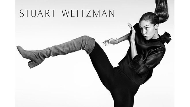 Gigi Hadid sexy nổi loạn trong chiến dịch mới nhất của Stuart Weitzman
