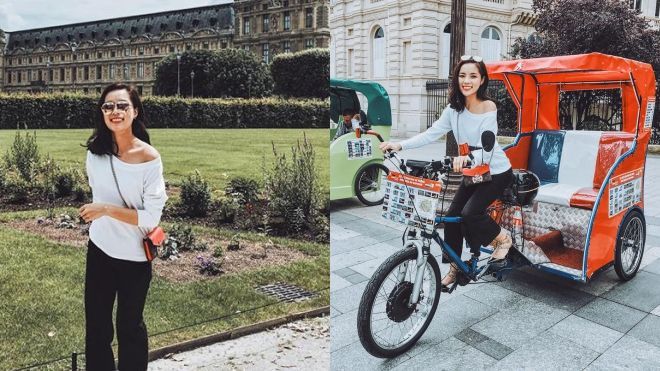 Hoa hậu Kỳ Duyên giản dị khoe sắc trên đường phố Paris