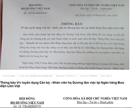 Ngân hàng ưu tiên tuyển nhân viên cùng họ với sếp