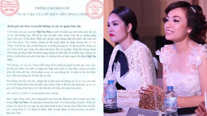 Phía sản xuất 'Mặt nạ máu' quyết định kiện Tinna Tình ra tòa