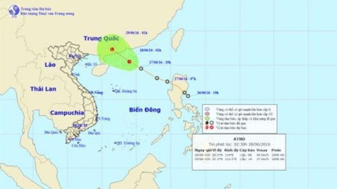 Áp thấp nhiệt đới đổ bộ trong 24 giờ tới
