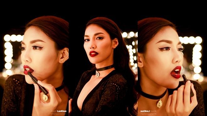 Son môi ombre - bí quyết giúp Lan Khuê tỏa sáng