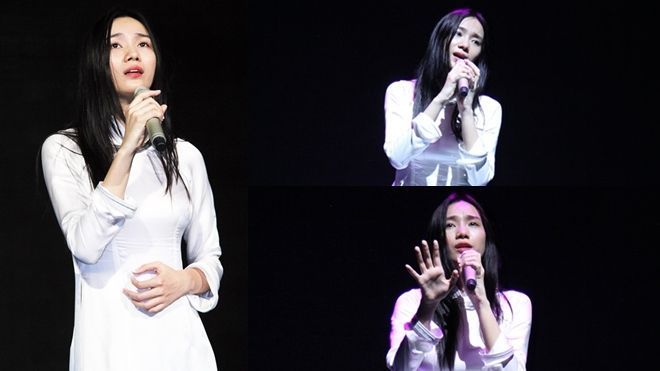 Không còn dùng sáng tác riêng, Kiều Diễm diện áo dài duyên dáng hát hit Diva