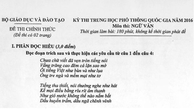 Phát hiện đối tượng tung tin đồn lộ đề thi môn Ngữ văn