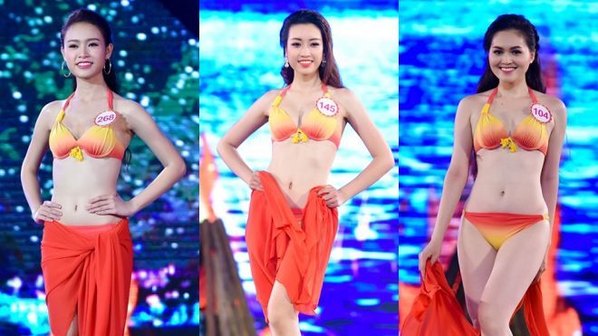 Thí sinh Hoa hậu Việt Nam khoe thân hình 'nóng bỏng' với bikini