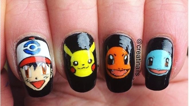 Phát cuồng với trào lưu vẽ móng Pokemon Go