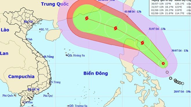 Bão sẽ vào Biển Đông với sức gió giật cấp 14-15