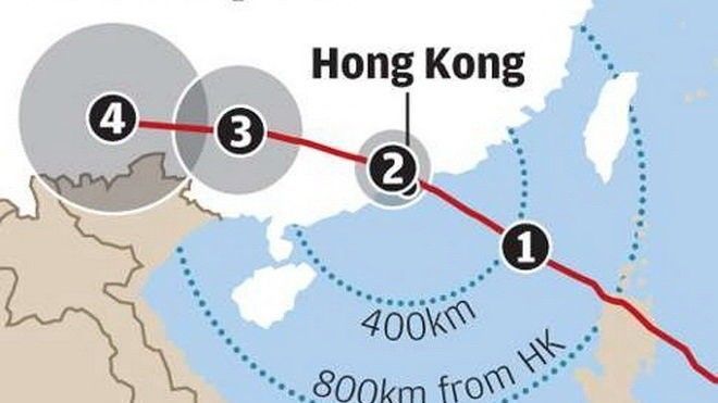 Bão tiến gần Hong Kong, Việt Nam sẽ bị ảnh hưởng