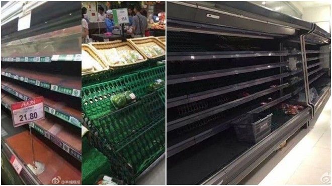 Bão Nida tiến vào Quảng Đông, hàng loạt siêu thị trống trơn chỉ trong vòng một nốt nhạc
