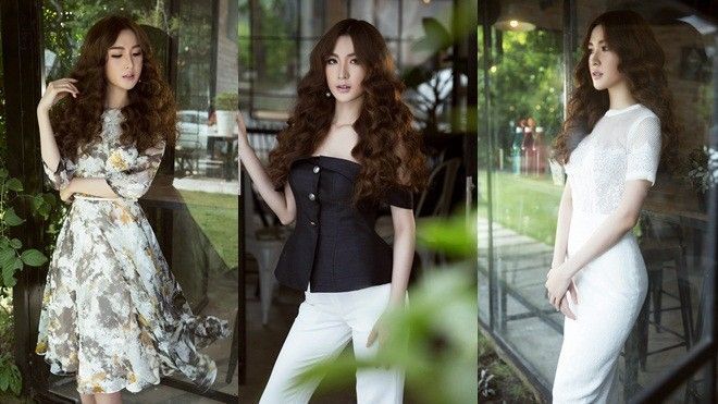 Ngọc Loan hóa nàng thơ ngọt ngào trong thiết kế của Lê Thanh Hòa