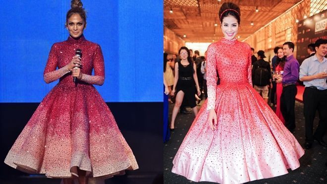 Phạm Hương diện váy đạo nhái 99% thiết kế của Michael Cinco