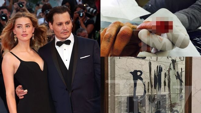 Bị phản bội, Johnny Depp cắt đầu ngón tay viết lên gương tố vợ cũ