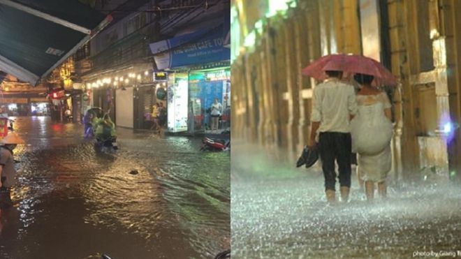 Hà Nội mưa lớn, đường phố ngập sâu, xe chết máy hàng loạt