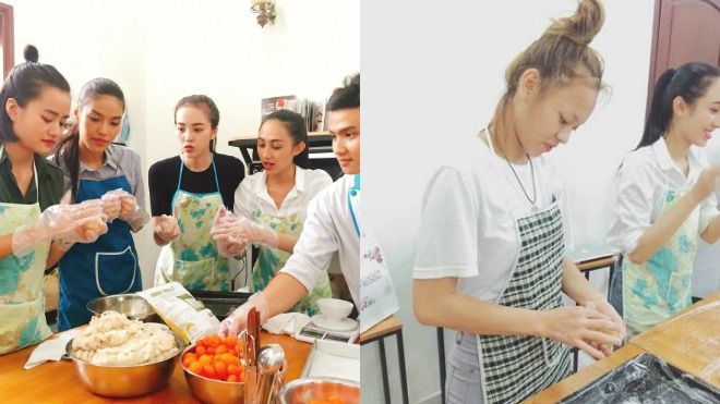 Lần đầu vào bếp, Lan Khuê tíu tít trổ tài làm bánh Trung thu cùng học trò The Face
