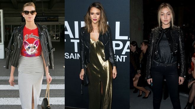 Các minh tinh Hollywood 'phá bỏ' hình tượng nữ tính chỉ với một chiếc áo khoác da