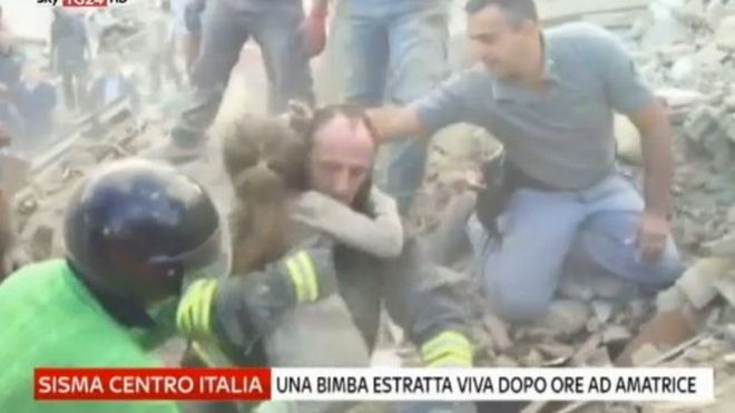 Động đất Italia: Bé gái 10 tuổi sống sót thần kỳ sau hơn 17 giờ bị vùi trong đống đổ nát