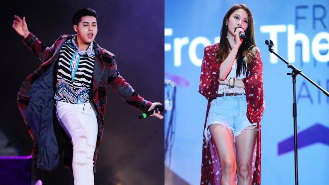 Fan đứng dưới mưa hát cùng Noo Phước Thịnh và cựu trưởng nhóm Kara