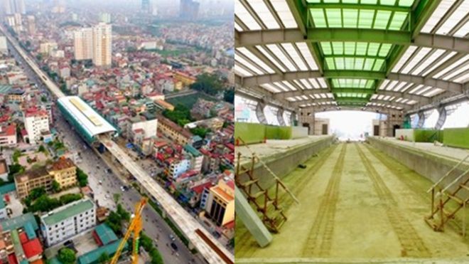 Những hình ảnh đầu tiên về nhà ga đường sắt trên cao ở Hà Nội