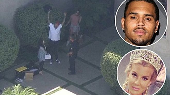 Hollywood chấn động vì Chris Brown cầm súng dọa giết Cựu Hoa hậu California