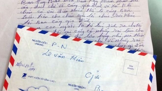 Lá thư xúc động bố Lê Văn Luyện gửi cán bộ trại giam