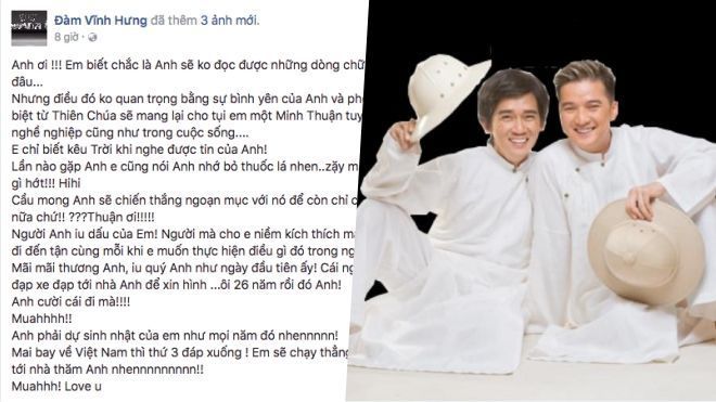 Mr Đàm: 'Minh Thuận ơi, em chỉ biết kêu trời khi nghe được tin của anh'