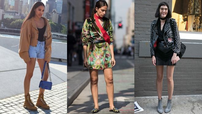 Mặc trời thu, các tín đồ thời trang vẫn vô tư diện short và váy ngắn tại NYFW 2017