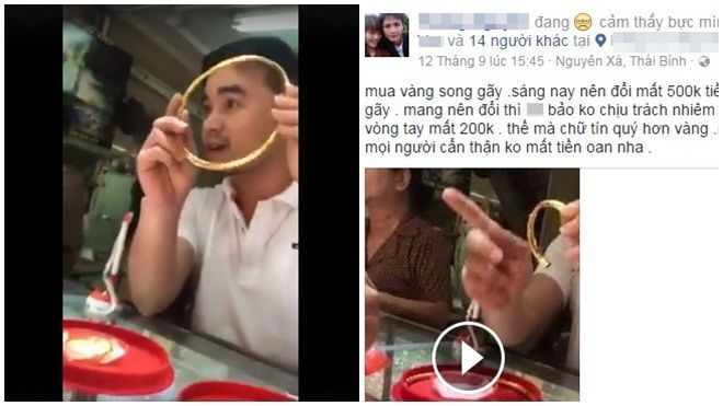 Kiềng vàng 2 chỉ bị gãy khi chưa sử dụng, người mua có đáng bị ném đá?