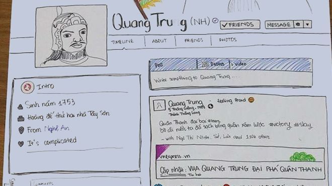 Học Lịch sử kiểu mới cực sinh động: Lập hẳn Facebook cho vua Quang Trung!