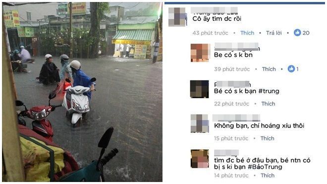 Sự thật câu chuyện người mẹ làm rớt con xuống dòng nước ngập ở Sài Gòn mà không hay biết