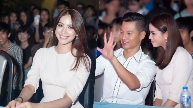 Phạm Hương sánh đôi cùng Đức Tuấn trong ngày hội sinh viên