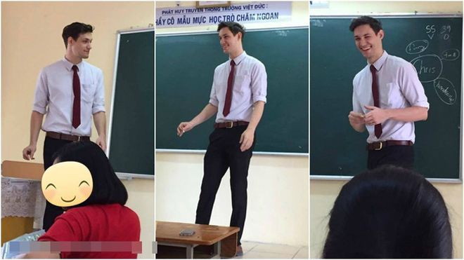 Thêm một thầy giáo Tây khiến HS xuýt xoa: Thế này thì học cả đời em cũng chịu!