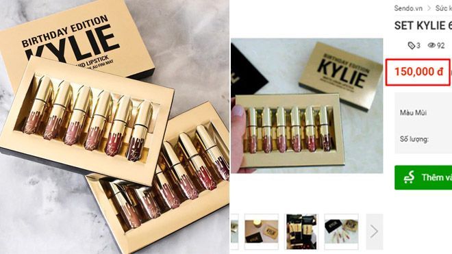 Set son kem lì mini của Kylie Jenner tràn ngập Việt Nam, thật giả lẫn lộn!