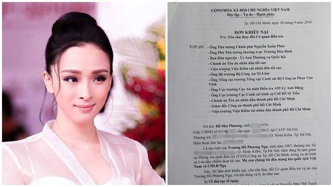 Mẹ hoa hậu Phương Nga yêu cầu thay đổi cơ quan điều tra