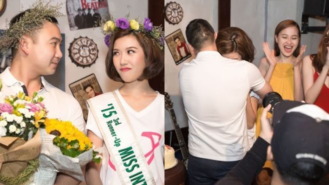 Á hậu Thúy Vân oà khóc khi bạn trai bất ngờ chúc sinh nhật tại buổi offline