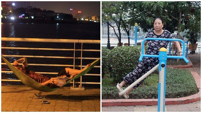 Quán xá nhộn nhịp, người dân mắc võng hóng gió sau 12 ngày cá hồ Tây chết trắng