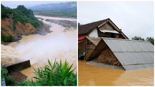 Nghìn người ở Hà Tĩnh chui mái nhà chờ nước rút