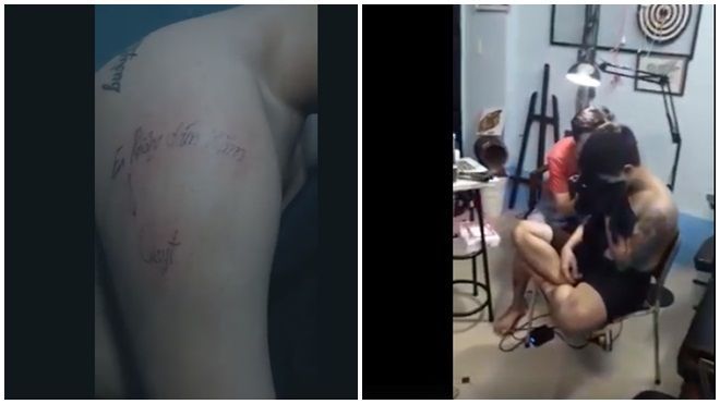 Đi xăm quỵt tiền, nam thanh niên gặp ngay chủ quán cao tay