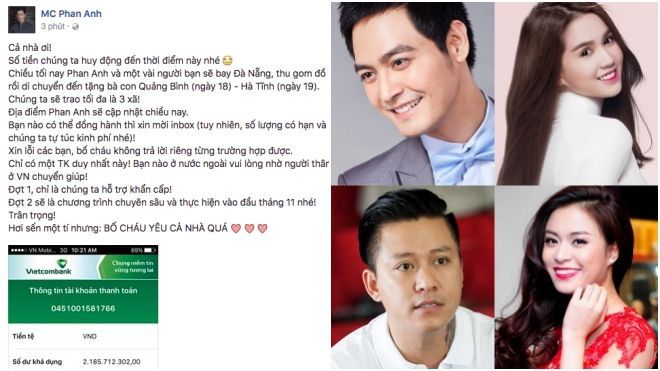 Miền Trung ơi! Sao Việt đã sẵn sàng mang tất cả yêu thương đến với mọi người