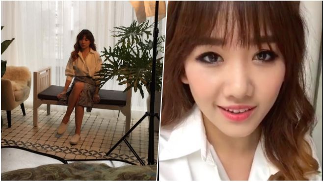 Hari Won lần đầu lộ diện dù chưa cắt chỉ sau khi mổ ruột thừa