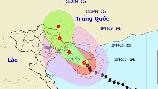 Sáng nay, bão vào Hải Phòng - Quảng Ninh, Bắc Bộ sẽ mưa lớn