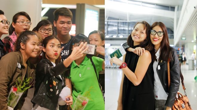 Fan ra sân bay lúc nửa đêm tiễn thầy trò Lan Khuê - Mai Ngô đi Hàn Quốc