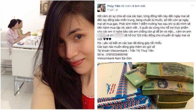 Không đứng ngoài cuộc, Thuỷ Tiên đã sẵn sàng đến với bà con miền Trung