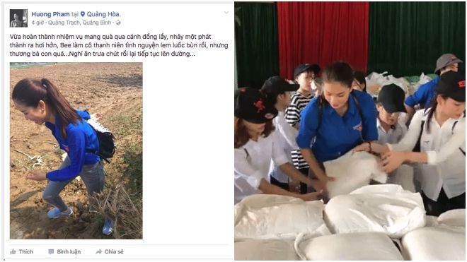 Phạm Hương: 'Cô thanh niên tình nguyện lem luốc bùn rồi, nhưng thương bà con quá!'