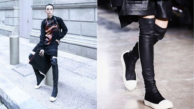 Ngày đầu tham dự Singapore Fashion Week, Kelbin Lei diện giày Rick Owens giá nghìn đô